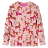 Vidaxl Children's pajamas with long sleeves 104 light pink