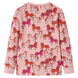 Vidaxl Children's pajamas with long sleeves 140 light pink