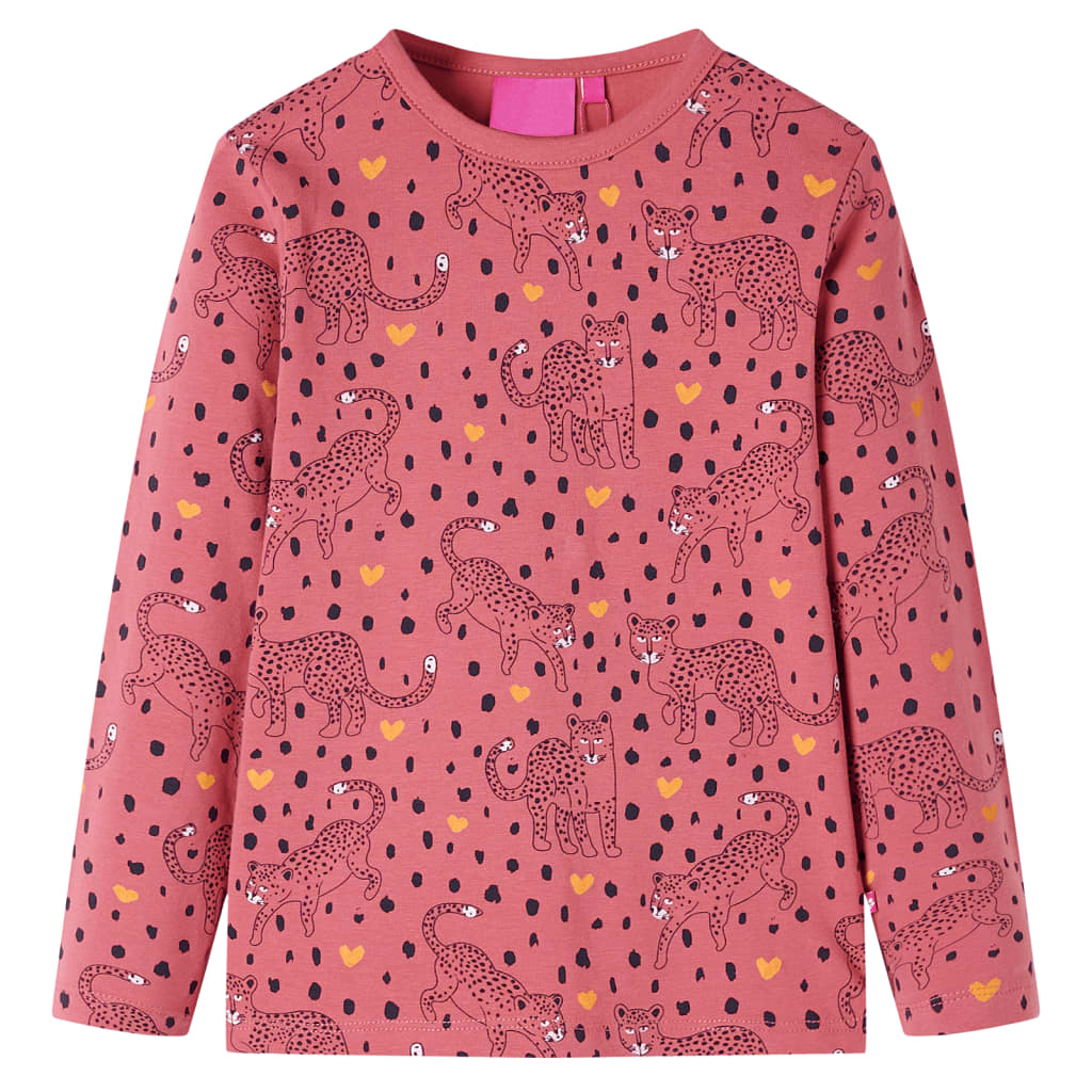 Vidaxl Children's pajamas with long sleeves 116 old pink