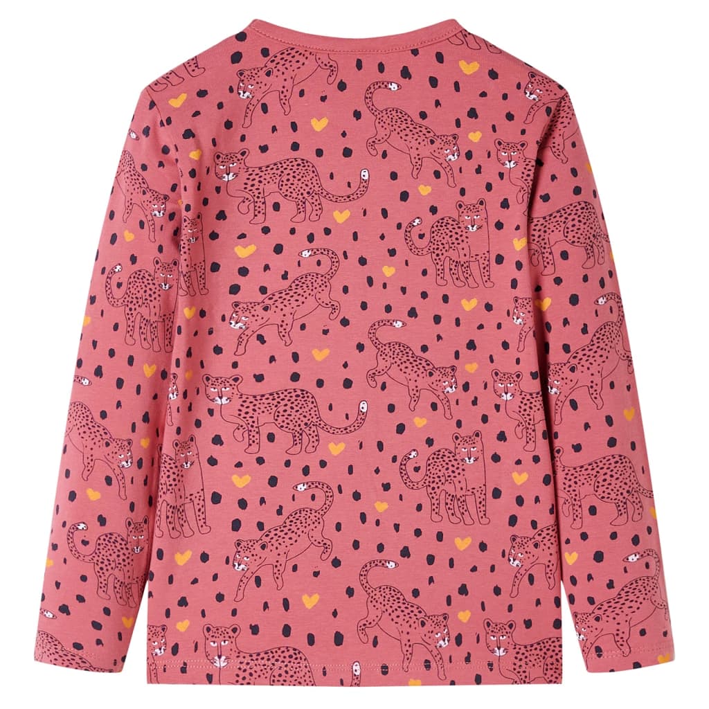 Vidaxl Children's pajamas with long sleeves 128 old pink