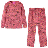 Vidaxl Children's pajamas with long sleeves 140 old pink
