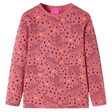 Vidaxl Children's pajamas with long sleeves 140 old pink