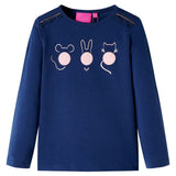 Vidaxl children's shirt with long sleeves 104 navy blue
