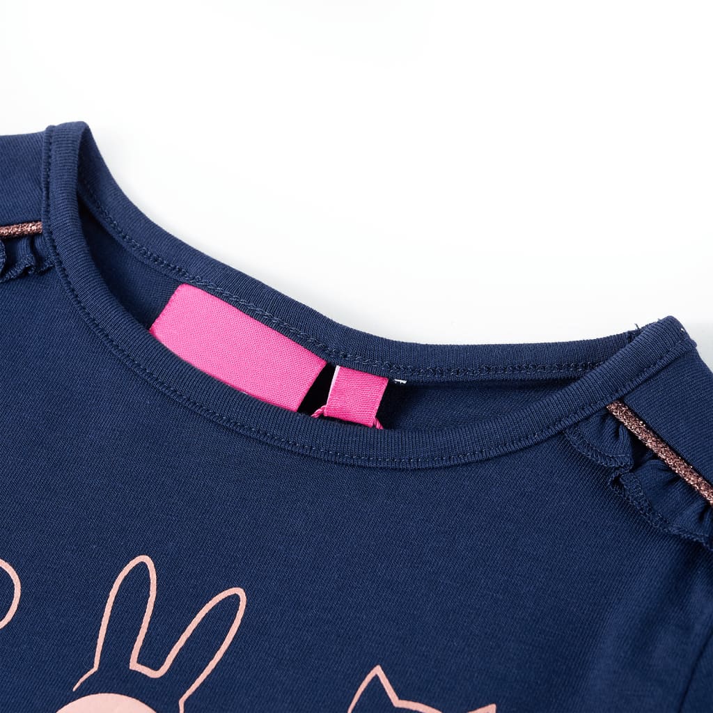 Vidaxl children's shirt with long sleeves 116 navy blue