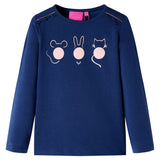 Vidaxl children's shirt with long sleeves 128 navy blue