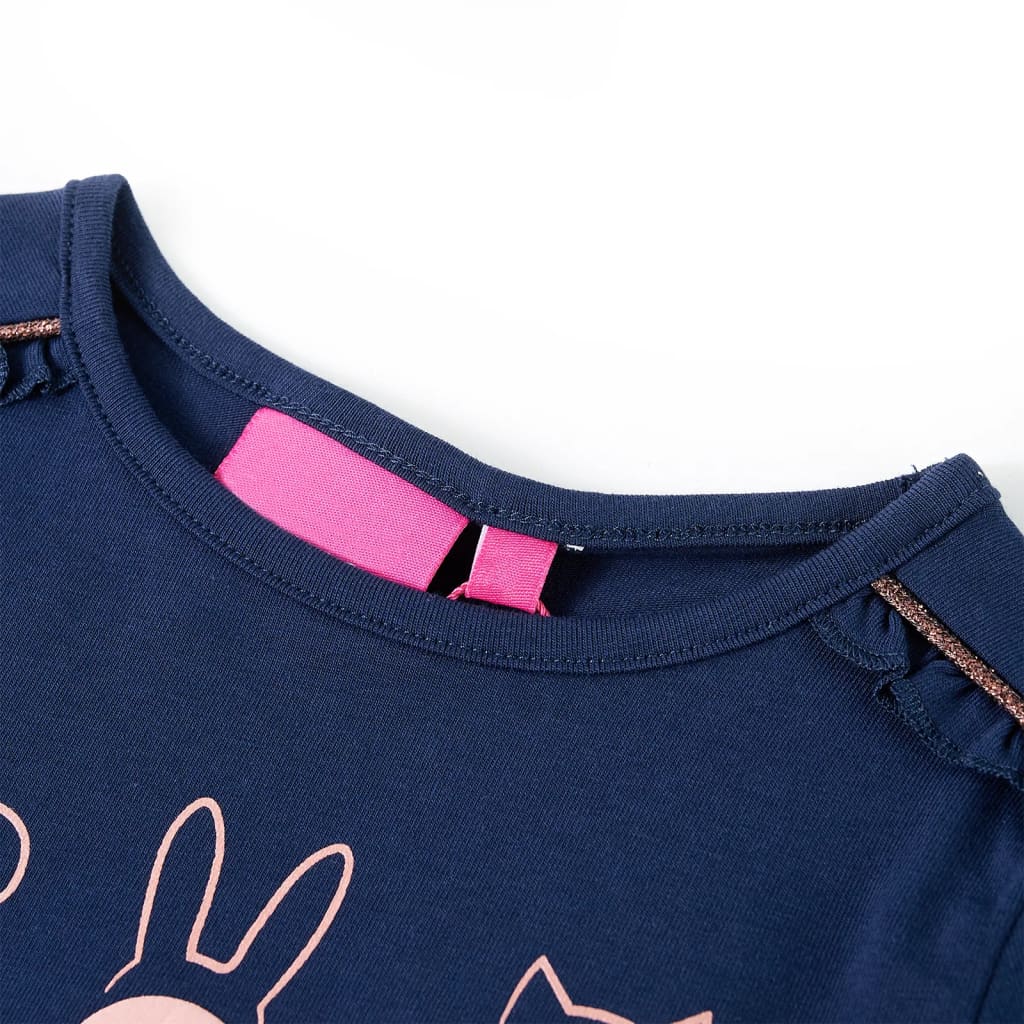 Vidaxl children's shirt with long sleeves 140 navy blue