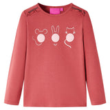 Vidaxl Children's shirt with long sleeves 92 rose brown