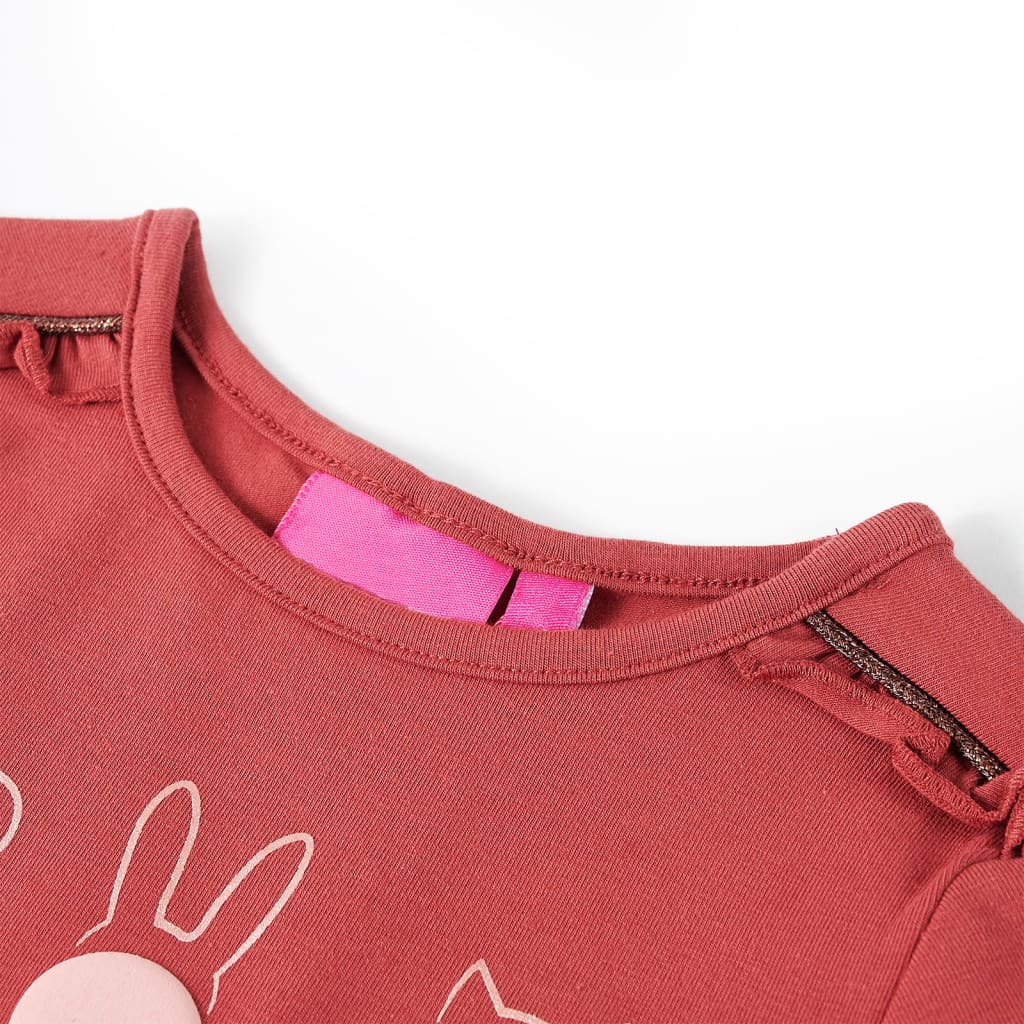 Vidaxl Children's shirt with long sleeves 92 rose brown