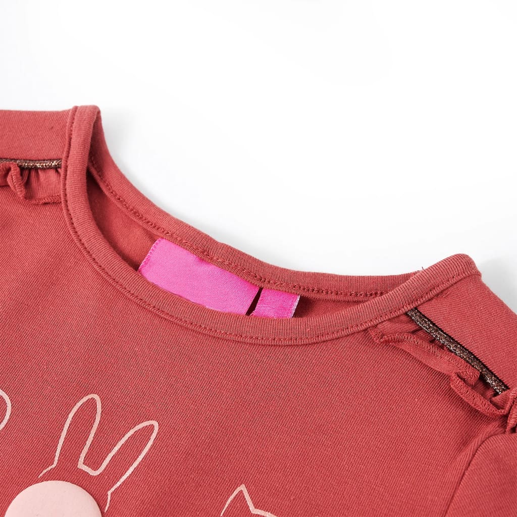 Vidaxl Children's shirt with long sleeves 128 rose brown