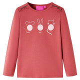 Vidaxl Children's shirt with long sleeves 140 rose brown