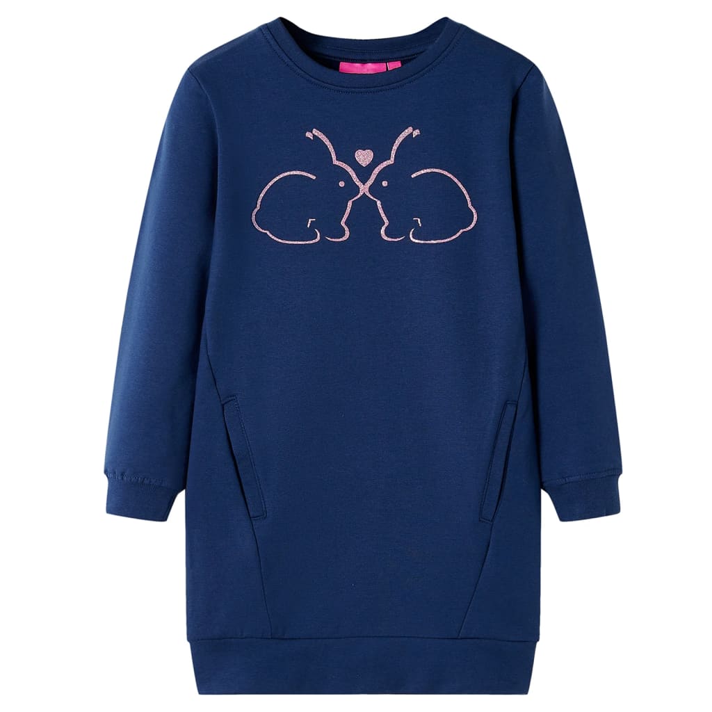 Vidaxl Children's Dress 104 Navy blue