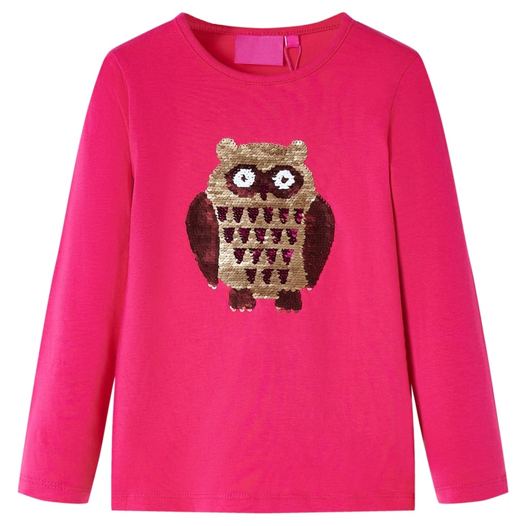 Vidaxl Children's shirt with long sleeves 116 bright pink