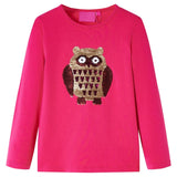 Vidaxl Children's shirt with long sleeves 116 bright pink