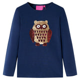 Vidaxl children's shirt with long sleeves 128 navy blue