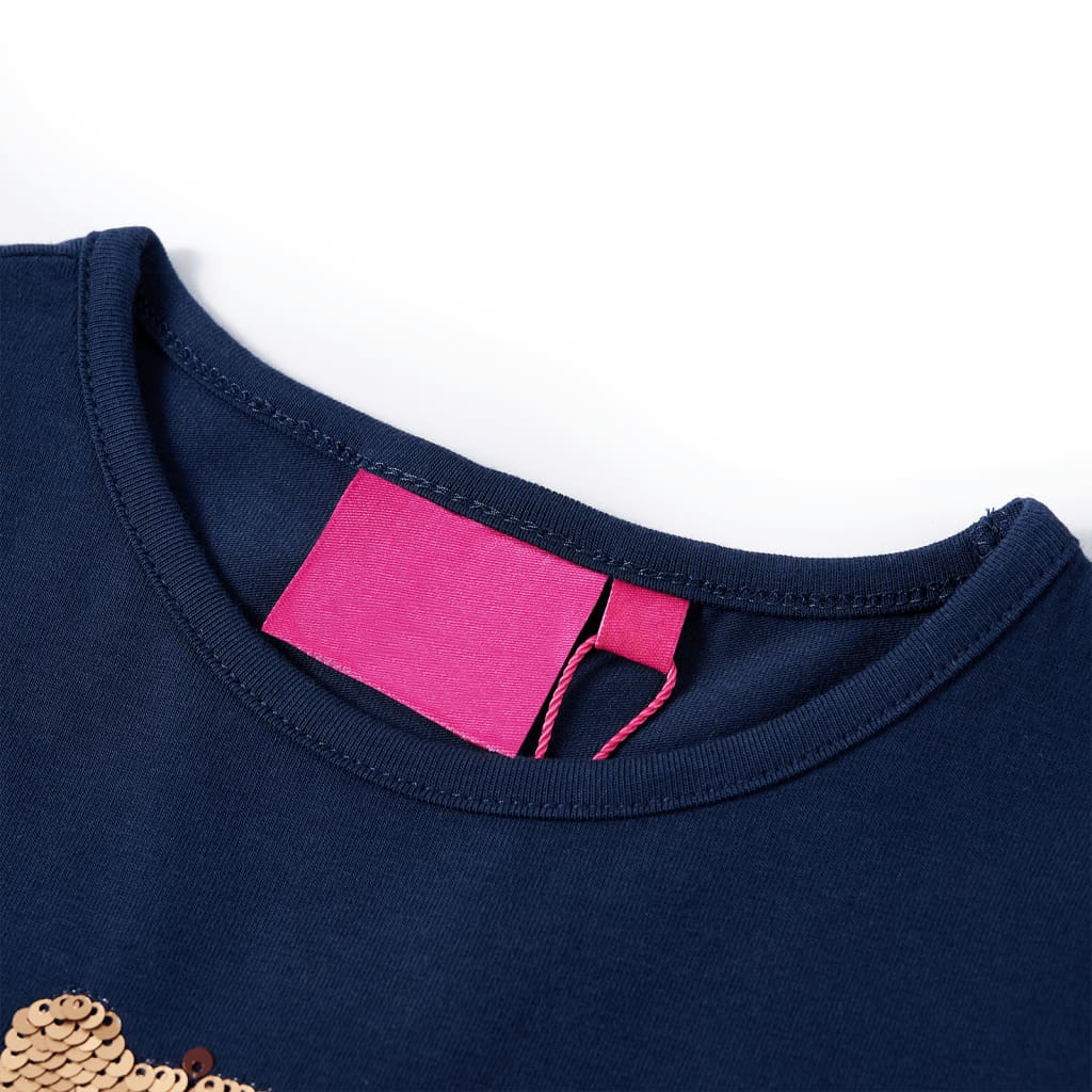 Vidaxl children's shirt with long sleeves 128 navy blue