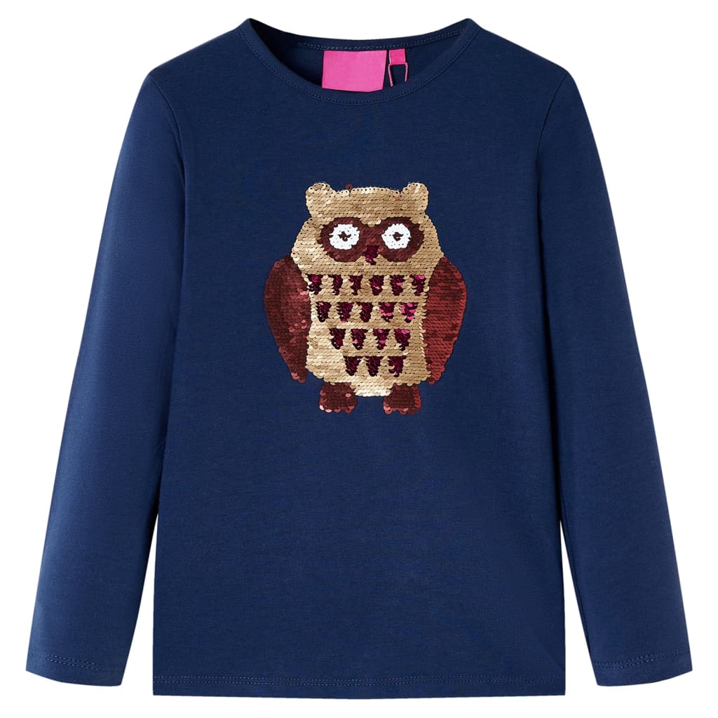 Vidaxl children's shirt with long sleeves 140 navy blue
