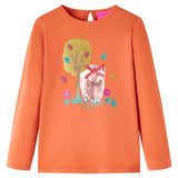 Vidaxl Children's shirt with long sleeves 104 Oranjebruin