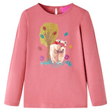 Vidaxl Children's shirt with long sleeves 128 Old pink