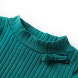 Vidaxl children's shirt ribbed 104 dark green