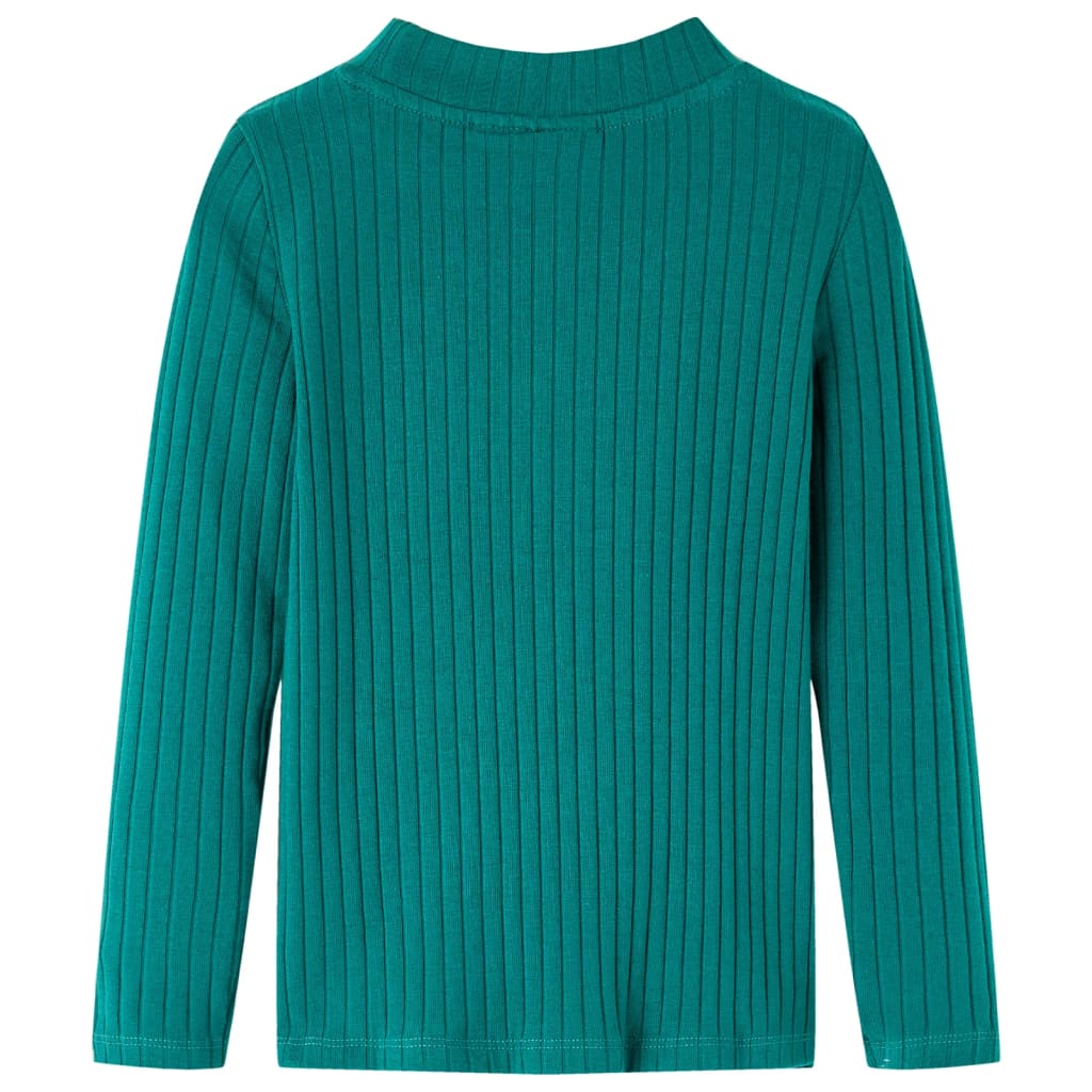 Vidaxl children's shirt ribbed 128 dark green
