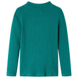 Vidaxl children's shirt ribbed 128 dark green