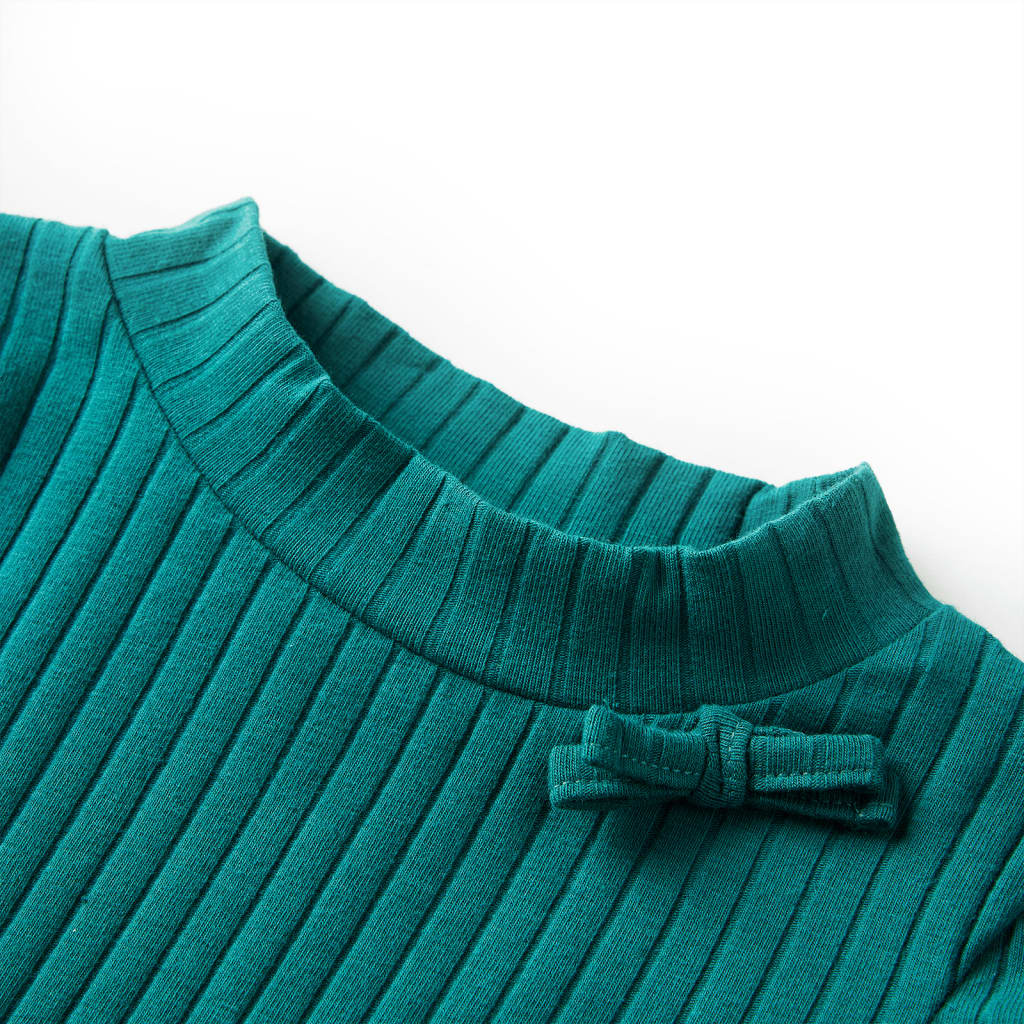 Vidaxl children's shirt ribbed 128 dark green