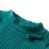 Vidaxl children's shirt ribbed 128 dark green