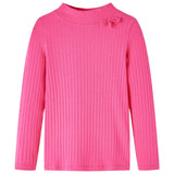 Camicia per bambini Vidaxl con maniche lunghe a costola 92 rosa brillante