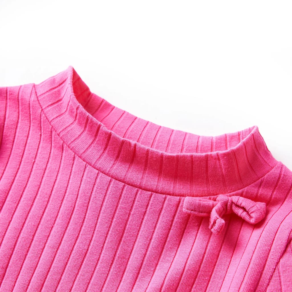 Vidaxl Children's shirt ribbed 104 bright pink