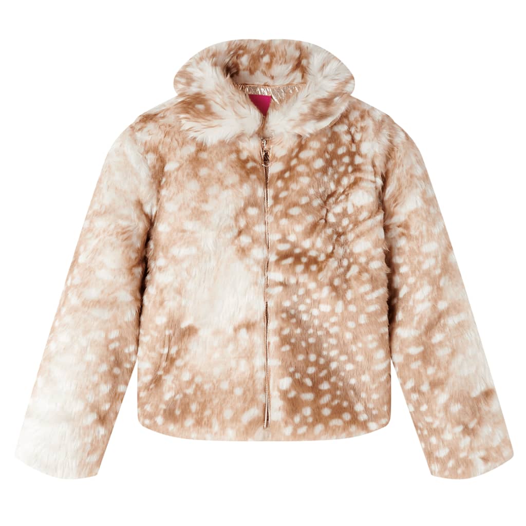 VidaXL Children's Jacket 140 Art Supply Cognac colored