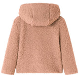Otroška jakna Vidaxl s kapuco 104 Teddy Artfificial Fur Light Cognak obarvana