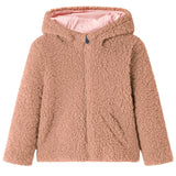 Otroška jakna Vidaxl s kapuco 140 Teddy Artfificial Fur Light Cognak obarvana
