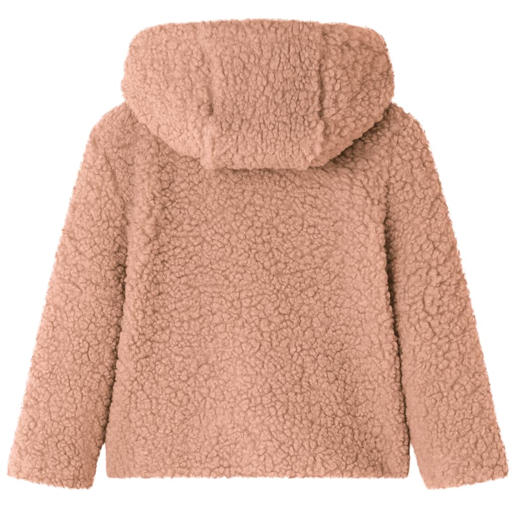 Otroška jakna Vidaxl s kapuco 140 Teddy Artfificial Fur Light Cognak obarvana