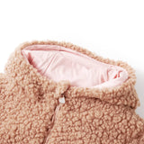 Otroška jakna Vidaxl s kapuco 140 Teddy Artfificial Fur Light Cognak obarvana