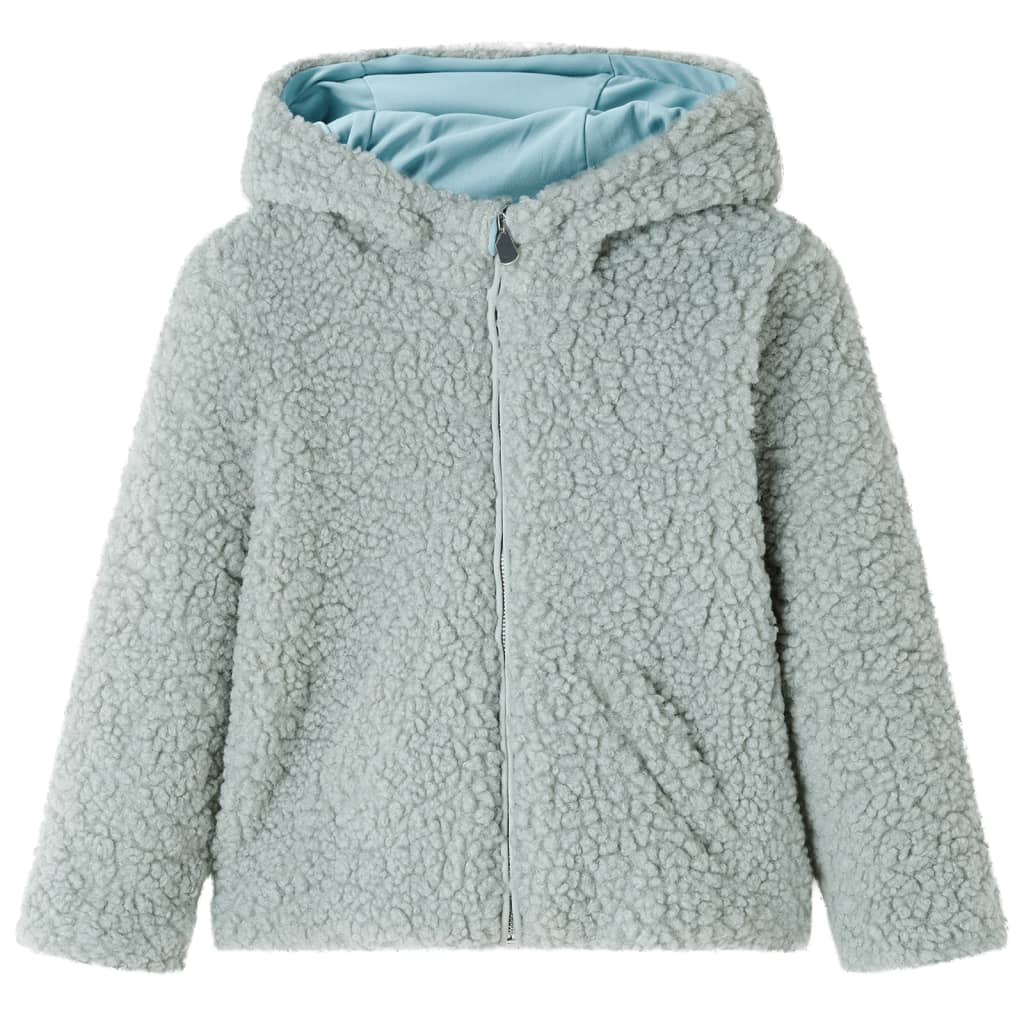 Giacca per bambini Vidaxl con orsacchiotto con cappuccio 92 veicoli artificiali menta verde