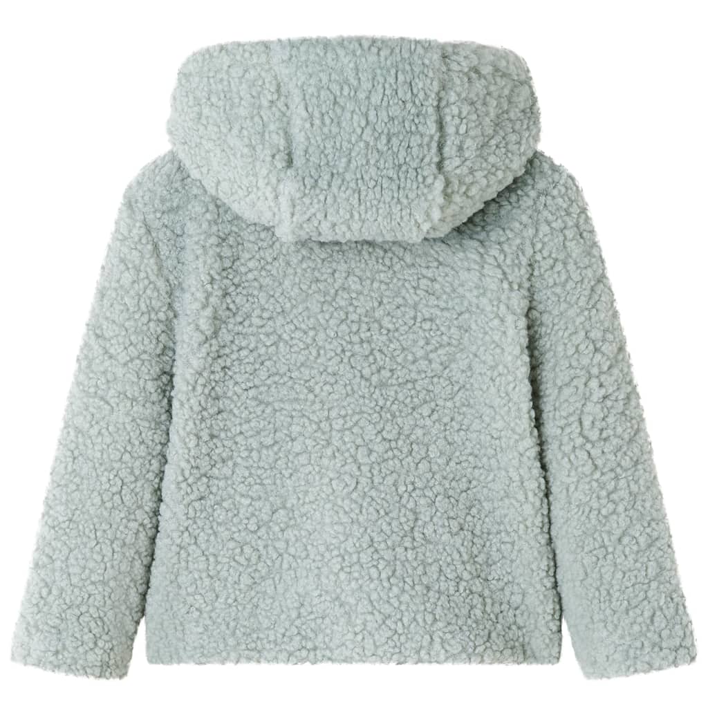 Giacca per bambini Vidaxl con orsacchiotto con cappuccio 92 veicoli artificiali menta verde