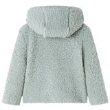 Otroška jakna Vidaxl s kapuco Teddy 104 Umetno vozilo Mint Green