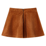 Gonna per bambini Vidaxl con sacchi di velluto a costola 116 Cognac Colored