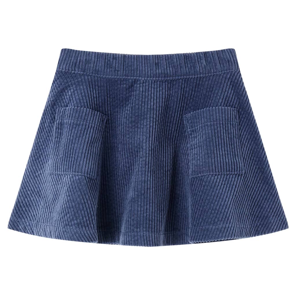 Vidaxl Children's skirt with bags of rib velvet 92 Navy blue
