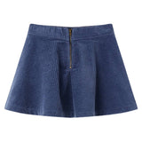 Vidaxl Children's skirt with bags of rib velvet 128 navy blue