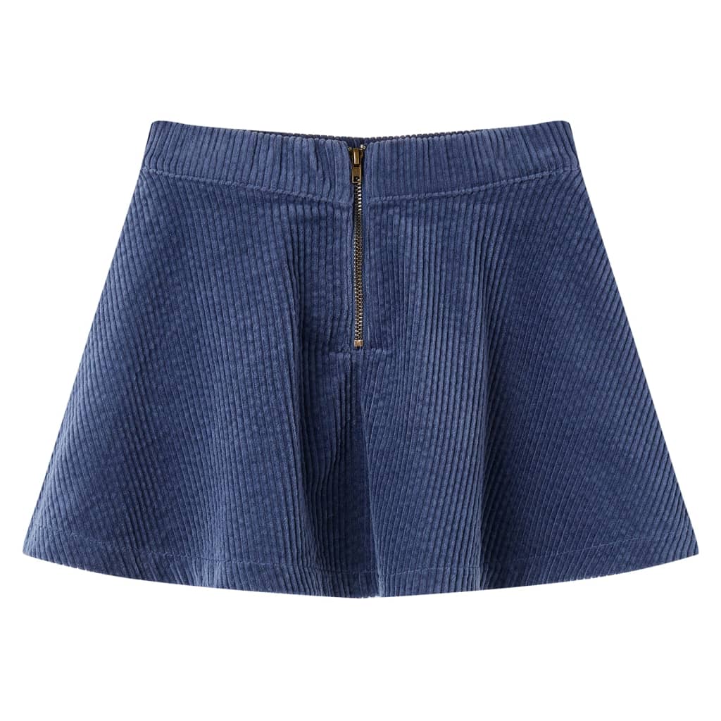 Vidaxl Children's skirt with bags of rib velvet 140 navy blue