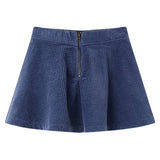 Vidaxl Children's skirt with bags of rib velvet 140 navy blue