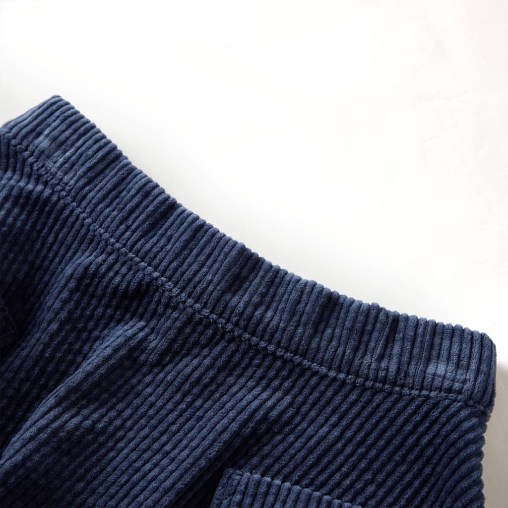 Vidaxl Children's skirt with bags of rib velvet 140 navy blue