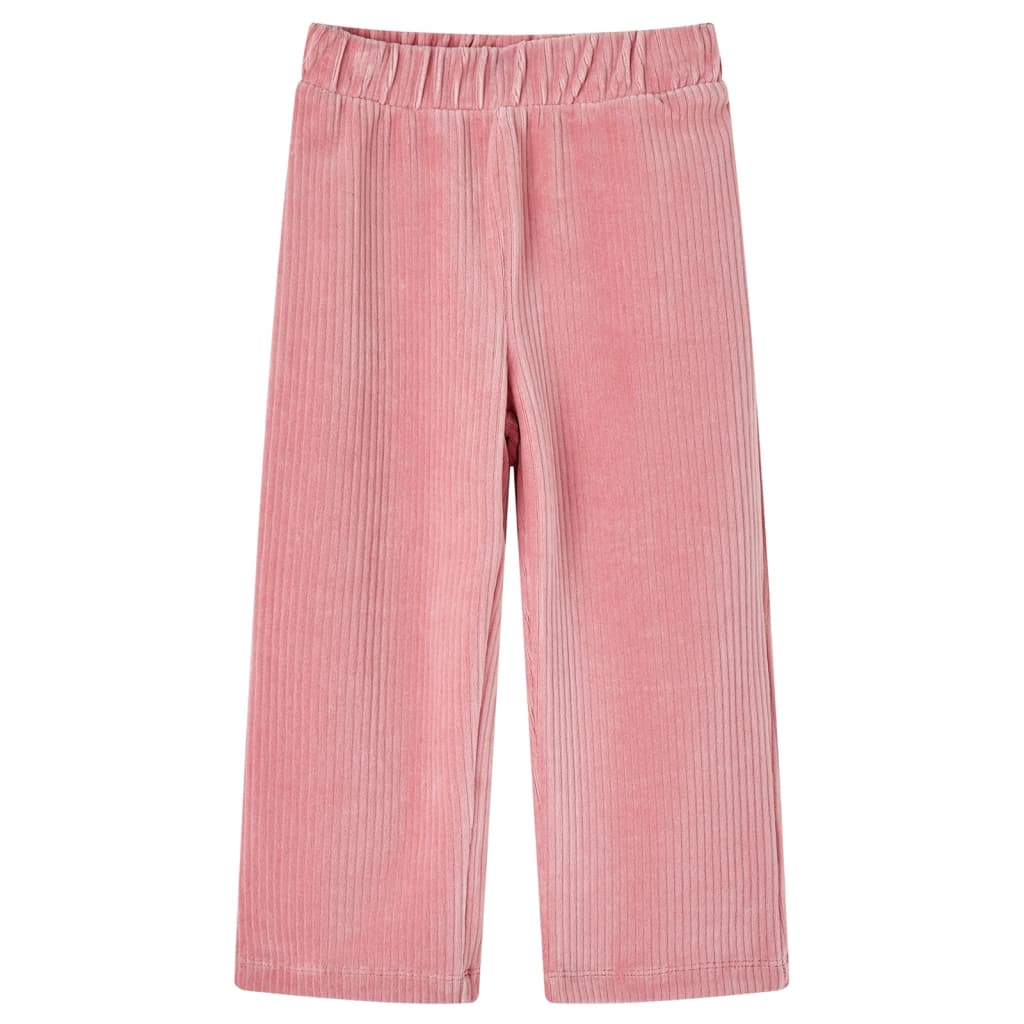 Vidaxl Kinderbroek 92 Rib Velvet Light Pink