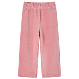 Vidaxl Kinderbroek 104 RIB žametno svetlo roza