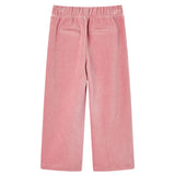 Vidaxl Kinderbroek 104 RIB žametno svetlo roza
