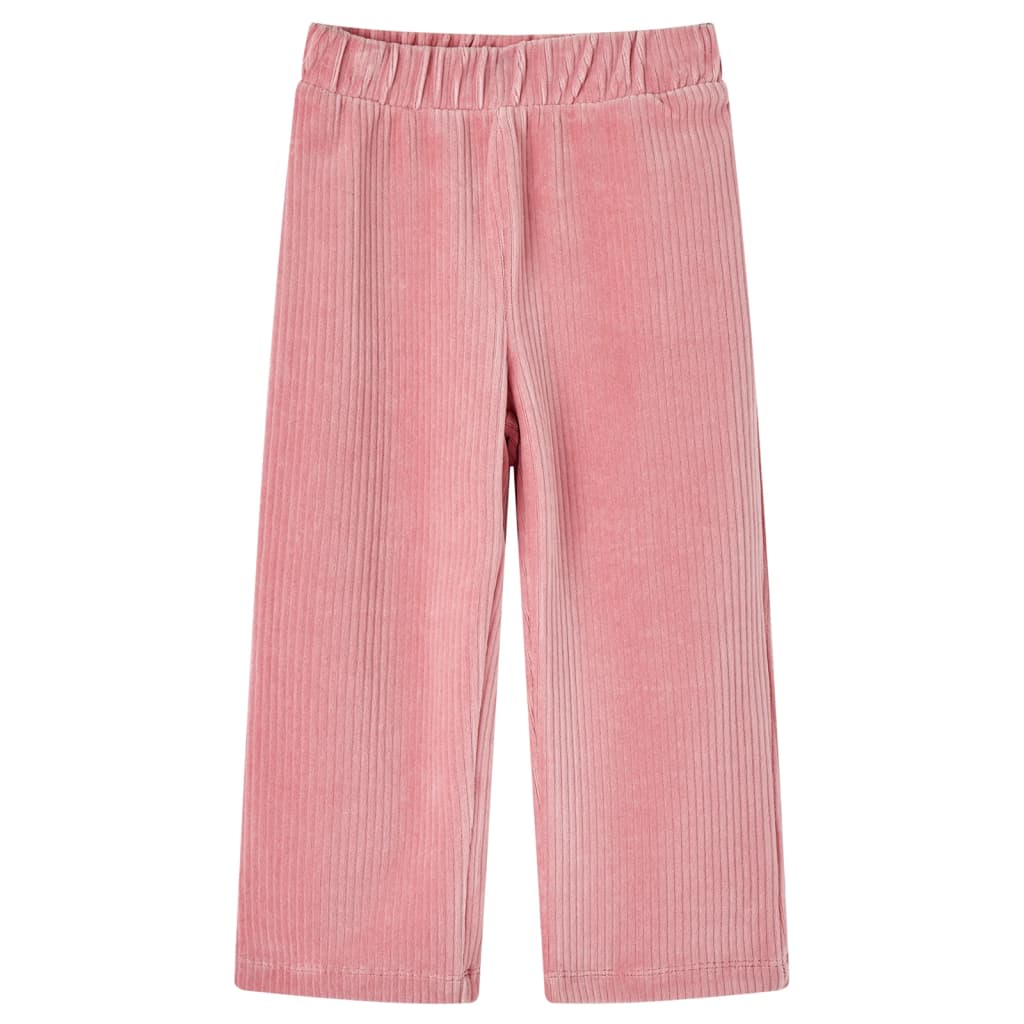 VidaXL Kinderbroek 128 Rib velvet light pink