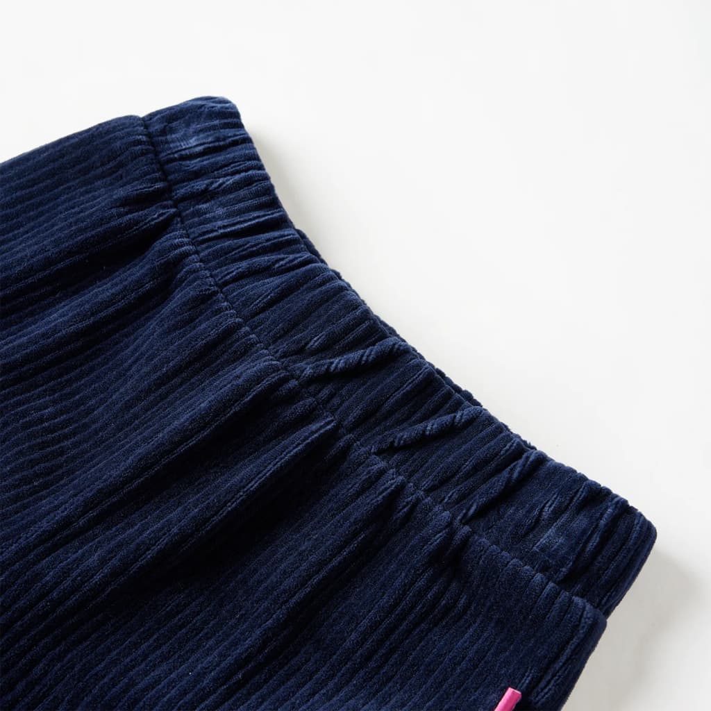 Vidaxl Kinderbroek 116 Rib Velvet Navy Blue