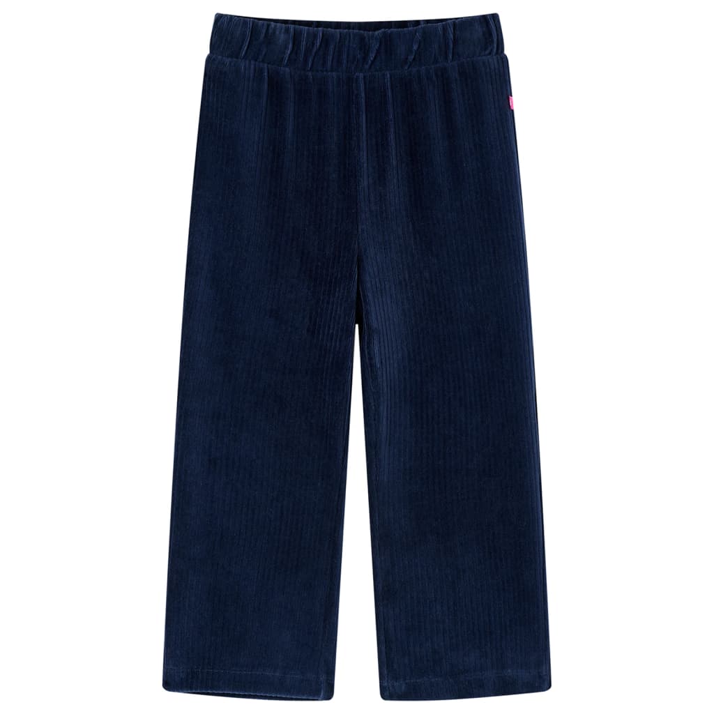 Vidaxl Kinderbroek 128 Rib velvet navy blue