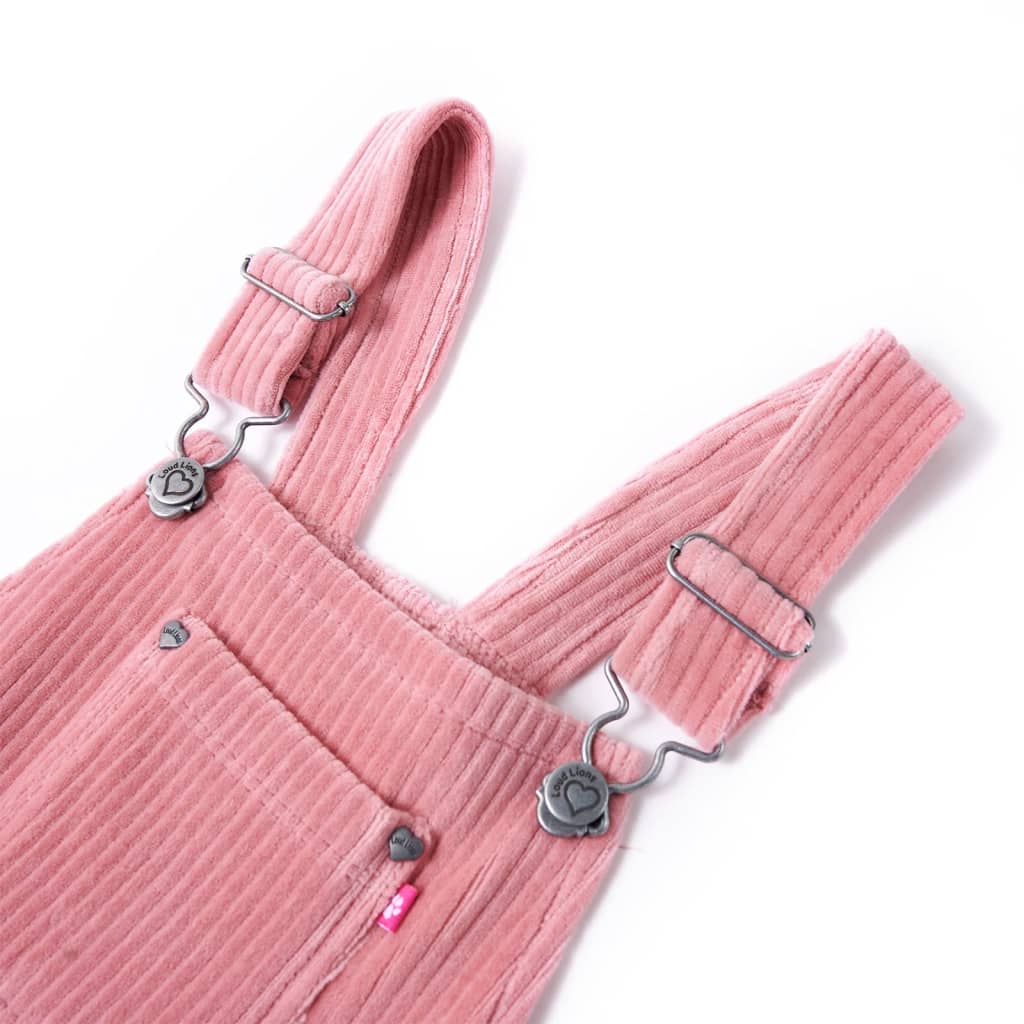 Vidaxl Children's garden dress 92 Rib velvet light pink